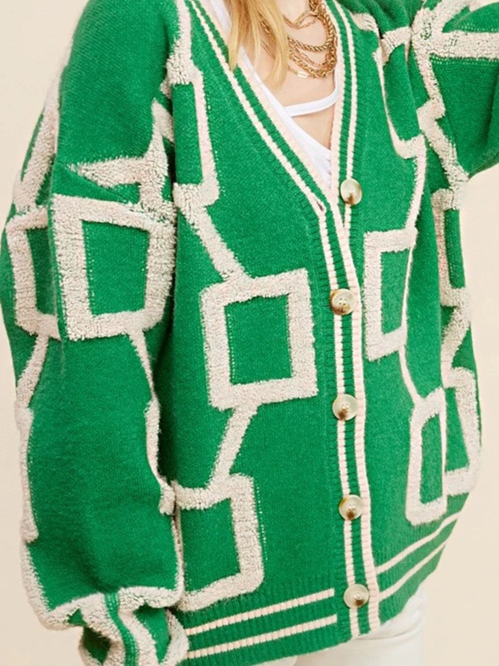 V-Neck Cardigan Sweater